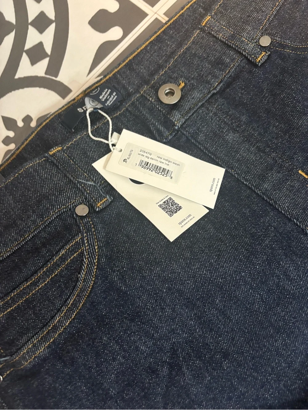 SPANX Dark Indigo Wide-Leg Jeans